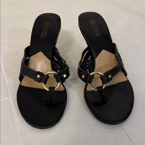 Michael Kors Black and Gold Heels